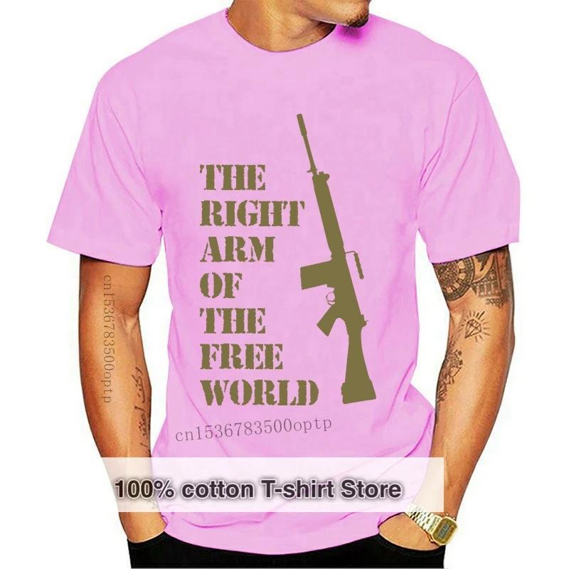 Funny Men t shirt Women novelty tshirt FN FAL fan t  7.62mm The right arm of the free world t-